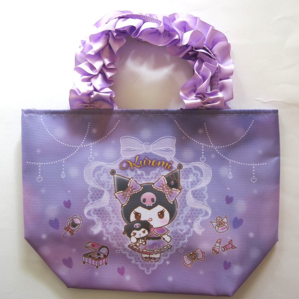 Kuromi Lavender Purple Ruffles Tote Bag Sanrio